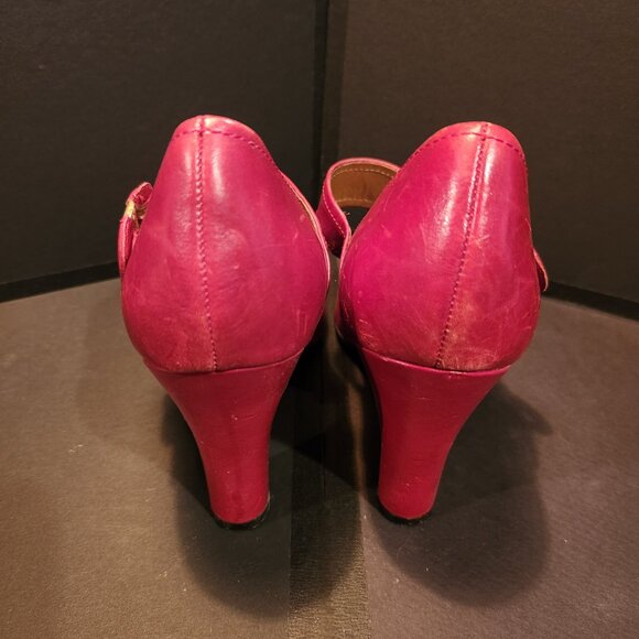 Nine West Red Vintage Mary Jane Heels - Picture 3 of 7
